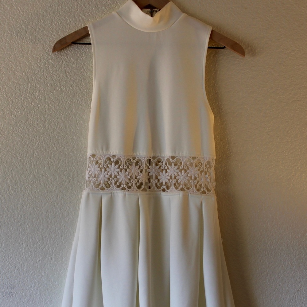 Sabo Skirt White Dress with cutout detailing